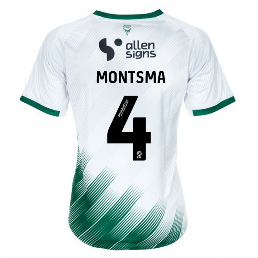 Kinderen Lewis Montsma #4 Wit Uitshirt Uittenue 2023/24 T-Shirt