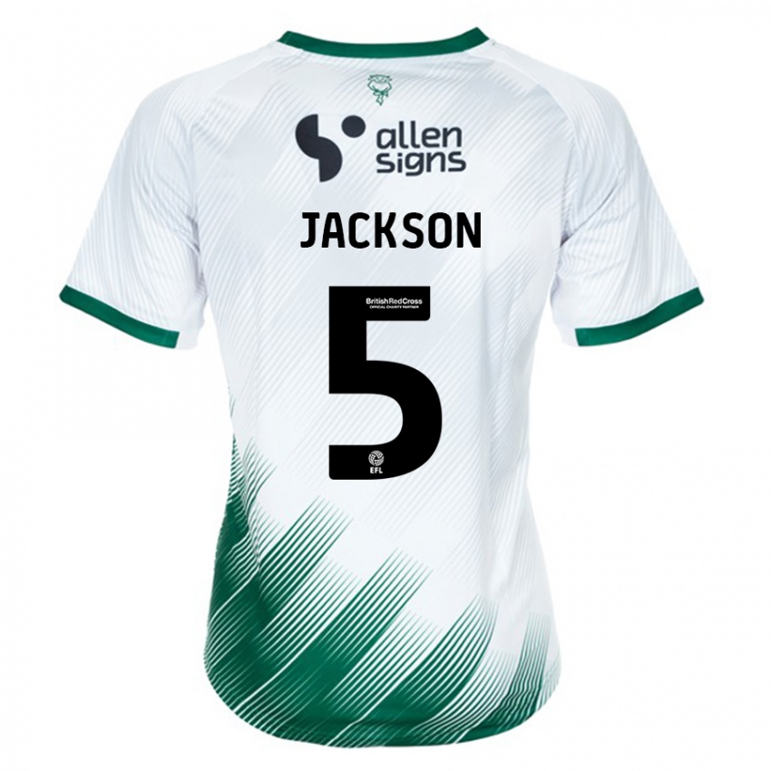 Kinderen Adam Jackson #5 Wit Uitshirt Uittenue 2023/24 T-Shirt