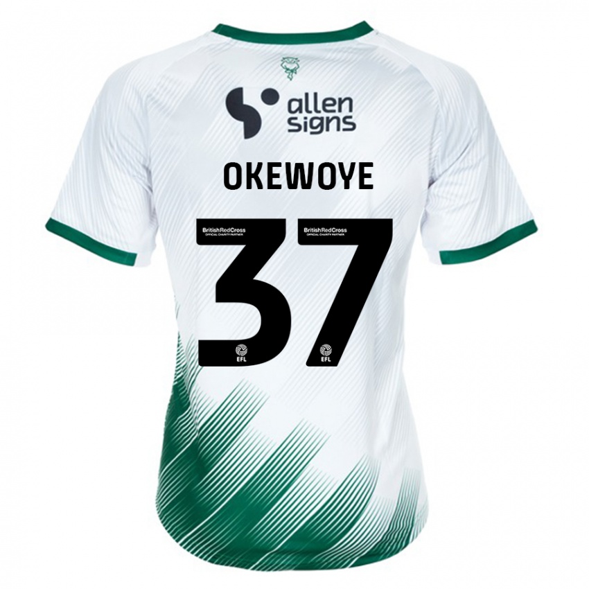 Kinderen Gbolahan Okewoye #37 Wit Uitshirt Uittenue 2023/24 T-Shirt