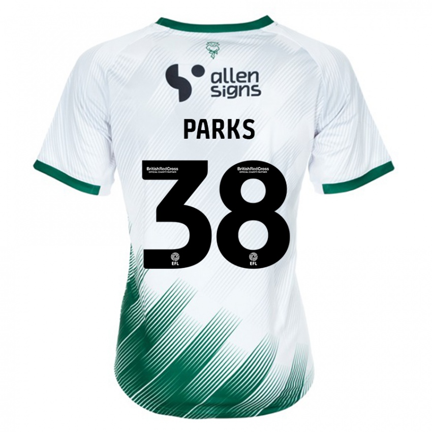 Kinderen Charlie Parks #38 Wit Uitshirt Uittenue 2023/24 T-Shirt