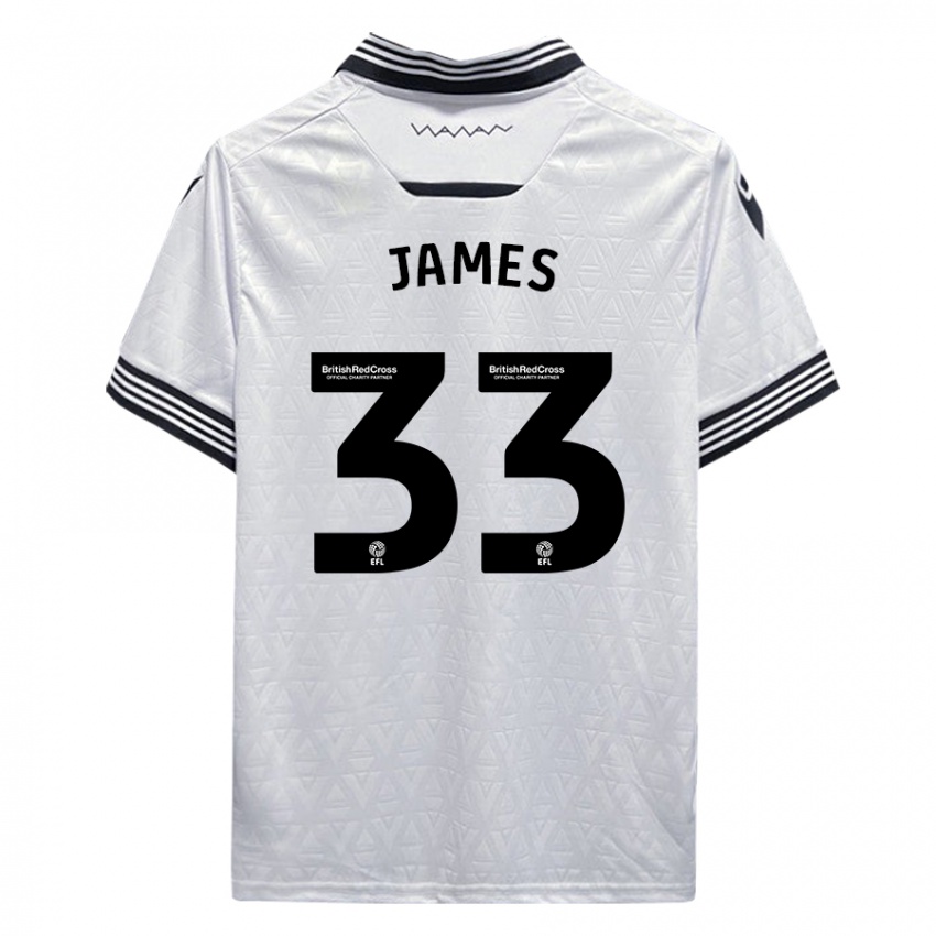 Kinderen Reece James #33 Wit Uitshirt Uittenue 2023/24 T-Shirt