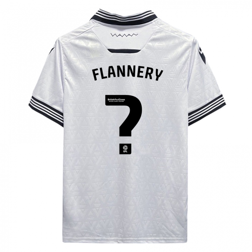 Kinderen Cian Flannery #0 Wit Uitshirt Uittenue 2023/24 T-Shirt