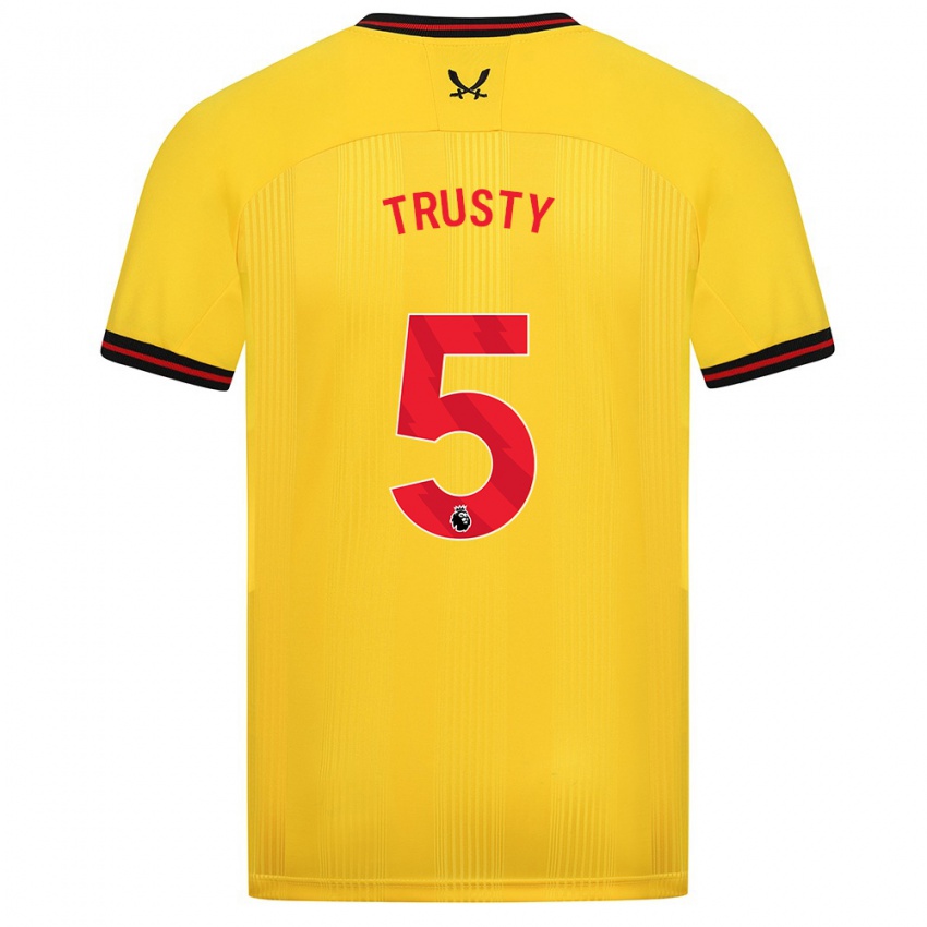Kinderen Auston Trusty #5 Geel Uitshirt Uittenue 2023/24 T-Shirt