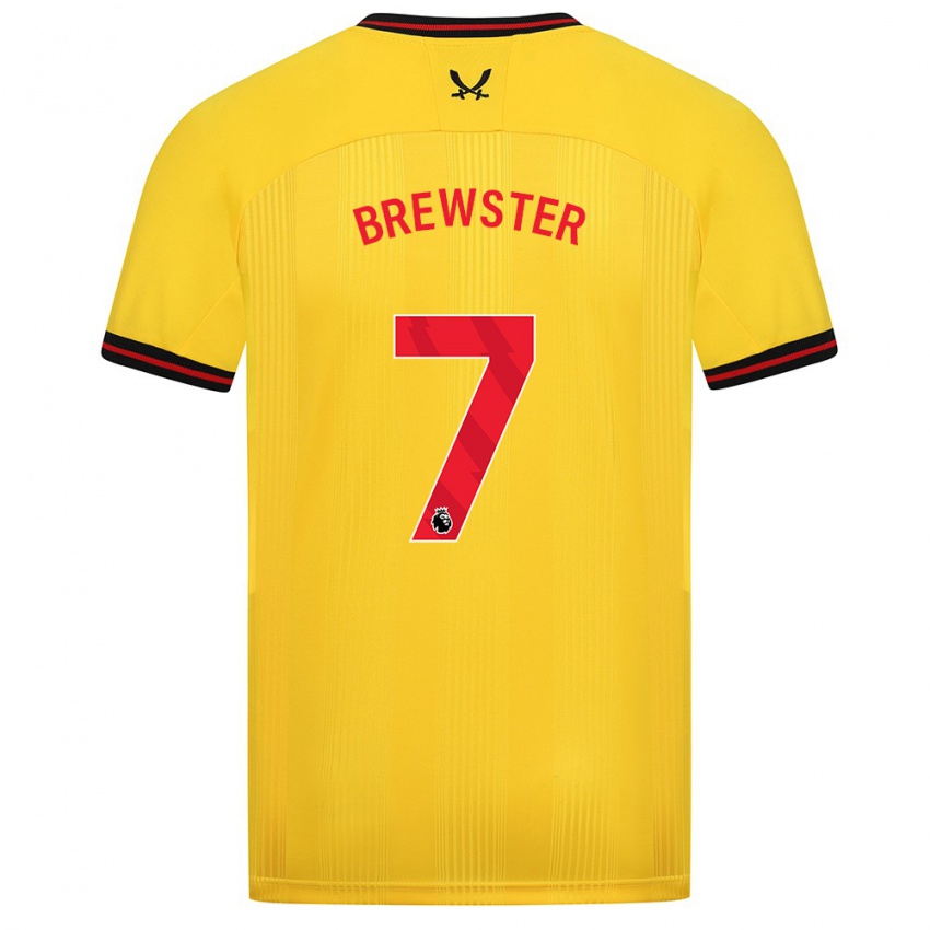 Kinderen Rhian Brewster #7 Geel Uitshirt Uittenue 2023/24 T-Shirt