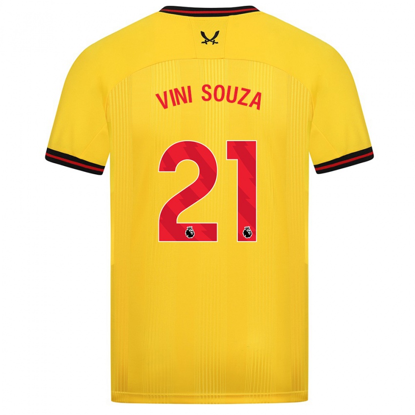 Kinderen Vini Souza #21 Geel Uitshirt Uittenue 2023/24 T-Shirt