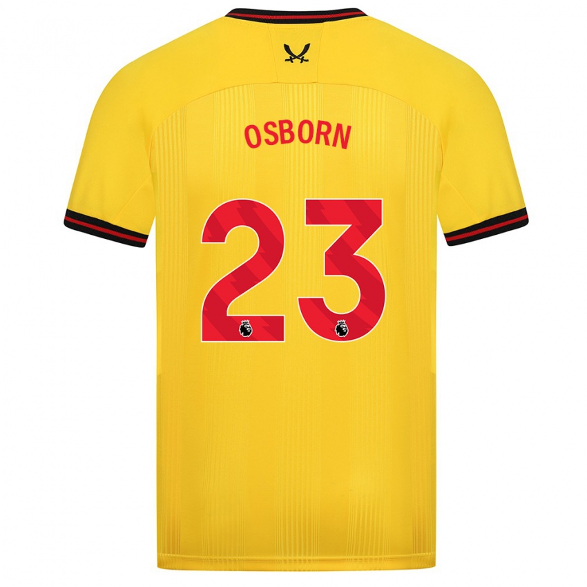 Kinderen Ben Osborn #23 Geel Uitshirt Uittenue 2023/24 T-Shirt