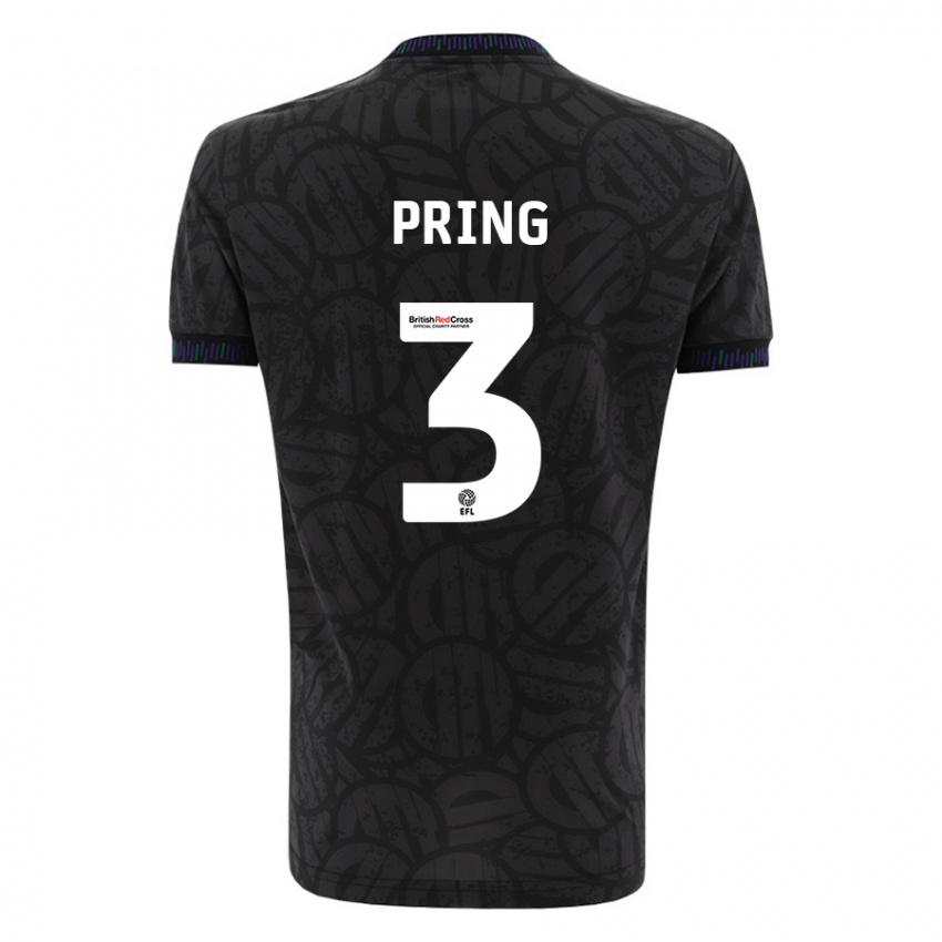 Kinderen Cameron Pring #3 Zwart Uitshirt Uittenue 2023/24 T-Shirt