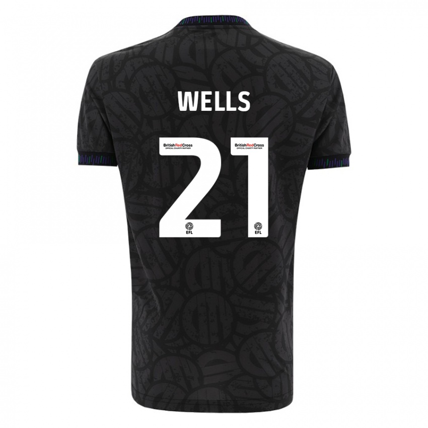 Kinderen Nahki Wells #21 Zwart Uitshirt Uittenue 2023/24 T-Shirt