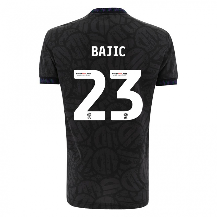 Kinderen Stefan Bajic #23 Zwart Uitshirt Uittenue 2023/24 T-Shirt