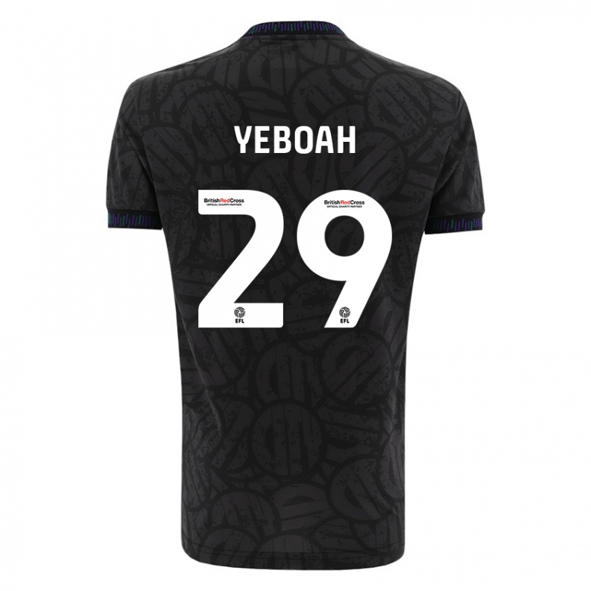 Kinderen Ephraim Yeboah #29 Zwart Uitshirt Uittenue 2023/24 T-Shirt