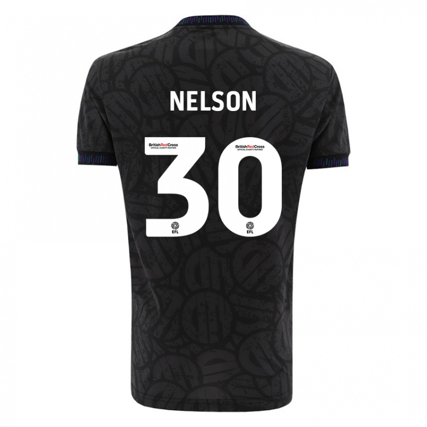 Kinderen Raekwon Nelson #30 Zwart Uitshirt Uittenue 2023/24 T-Shirt