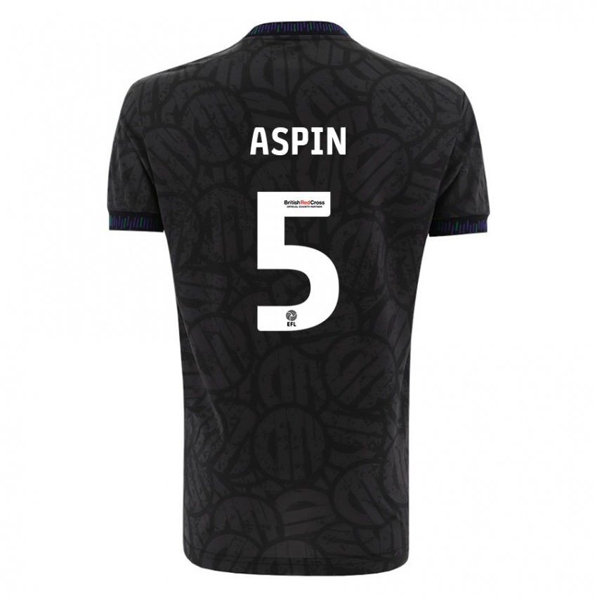 Kinderen Brooke Aspin #5 Zwart Uitshirt Uittenue 2023/24 T-Shirt