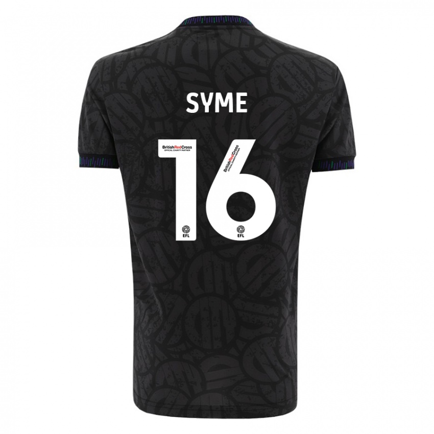 Kinderen Emily Syme #16 Zwart Uitshirt Uittenue 2023/24 T-Shirt