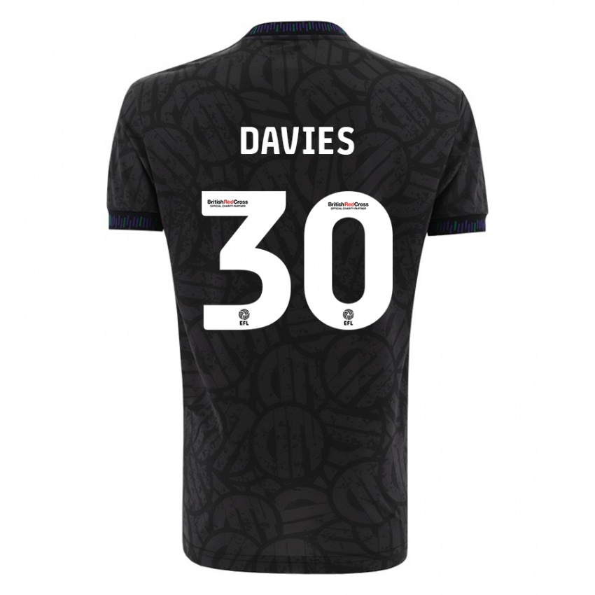 Kinderen Yasmin Davies #30 Zwart Uitshirt Uittenue 2023/24 T-Shirt