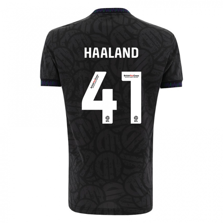 Kinderen Benedicte Haaland #41 Zwart Uitshirt Uittenue 2023/24 T-Shirt