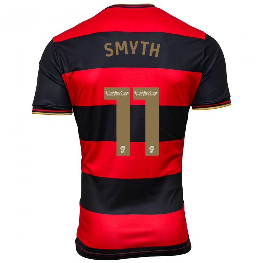 Kinderen Paul Smyth #11 Zwart Rood Uitshirt Uittenue 2023/24 T-Shirt