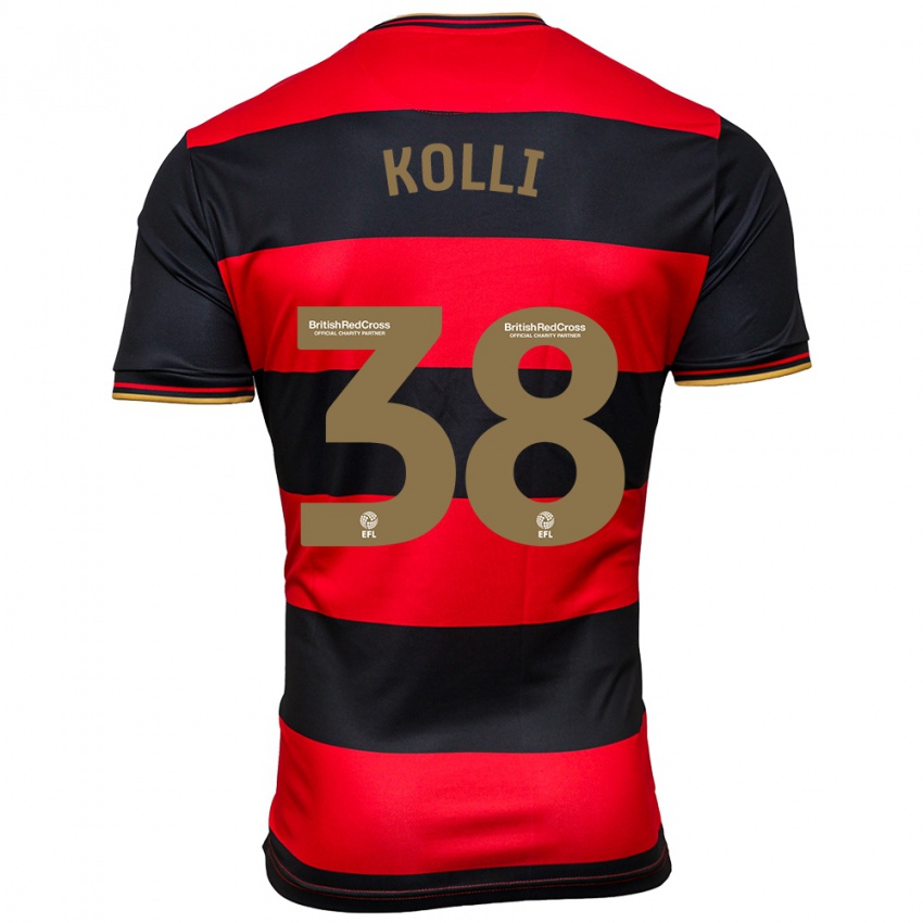 Kinderen Rayan Kolli #38 Zwart Rood Uitshirt Uittenue 2023/24 T-Shirt