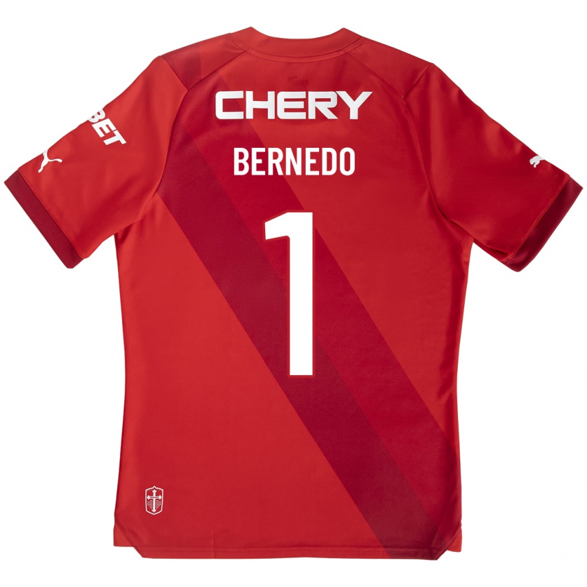 Kinderen Vicente Bernedo #1 Rood Uitshirt Uittenue 2023/24 T-Shirt