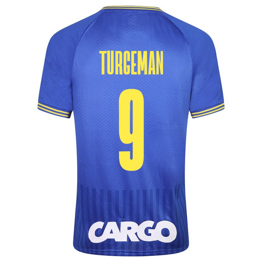 Kinderen Dor Turgeman #9 Blauw Uitshirt Uittenue 2023/24 T-Shirt