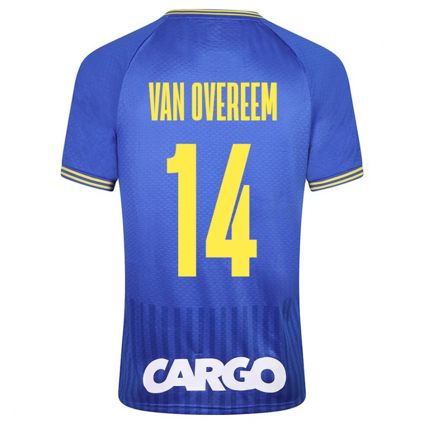 Kinderen Joris Van Overeem #14 Blauw Uitshirt Uittenue 2023/24 T-Shirt