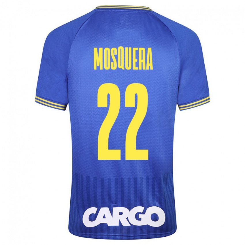 Kinderen Orlando Mosquera #22 Blauw Uitshirt Uittenue 2023/24 T-Shirt