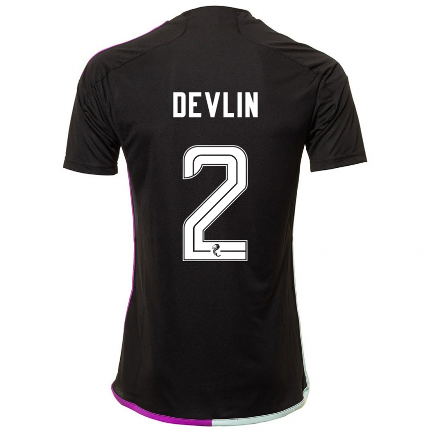 Kinderen Nicky Devlin #2 Zwart Uitshirt Uittenue 2023/24 T-Shirt