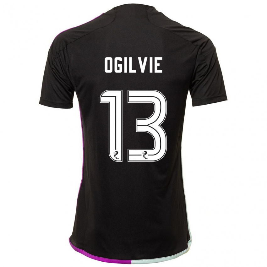 Kinderen Francesca Ogilvie #13 Zwart Uitshirt Uittenue 2023/24 T-Shirt