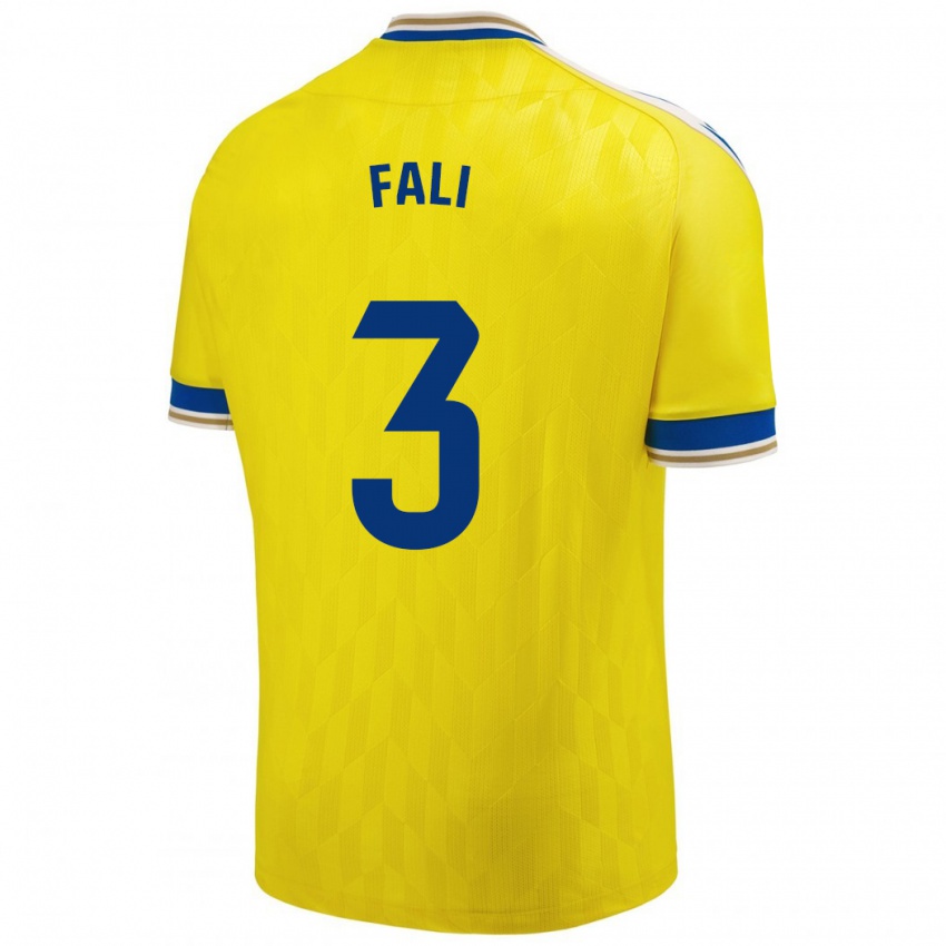 Heren Fali #3 Geel Thuisshirt Thuistenue 2023/24 T-Shirt