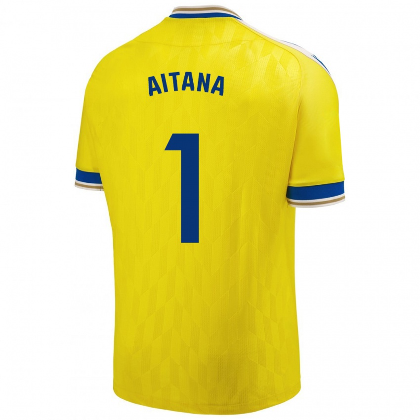 Heren Aitana #1 Geel Thuisshirt Thuistenue 2023/24 T-Shirt