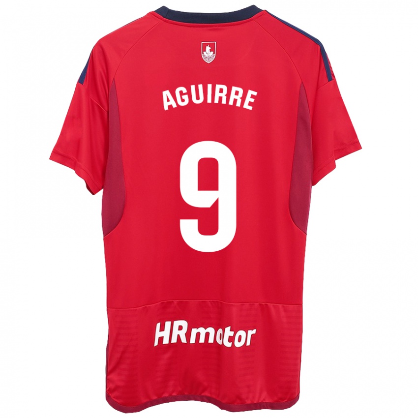 Heren Jorge Aguirre #9 Rood Thuisshirt Thuistenue 2023/24 T-Shirt