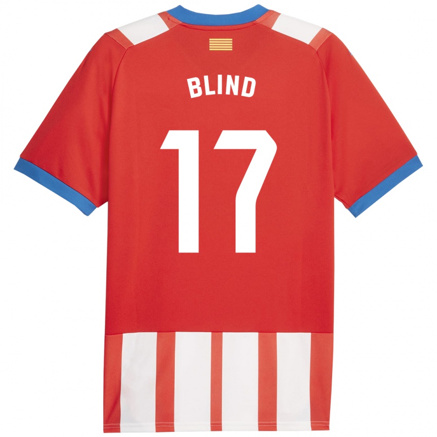 Heren Daley Blind #17 Rood Wit Thuisshirt Thuistenue 2023/24 T-Shirt