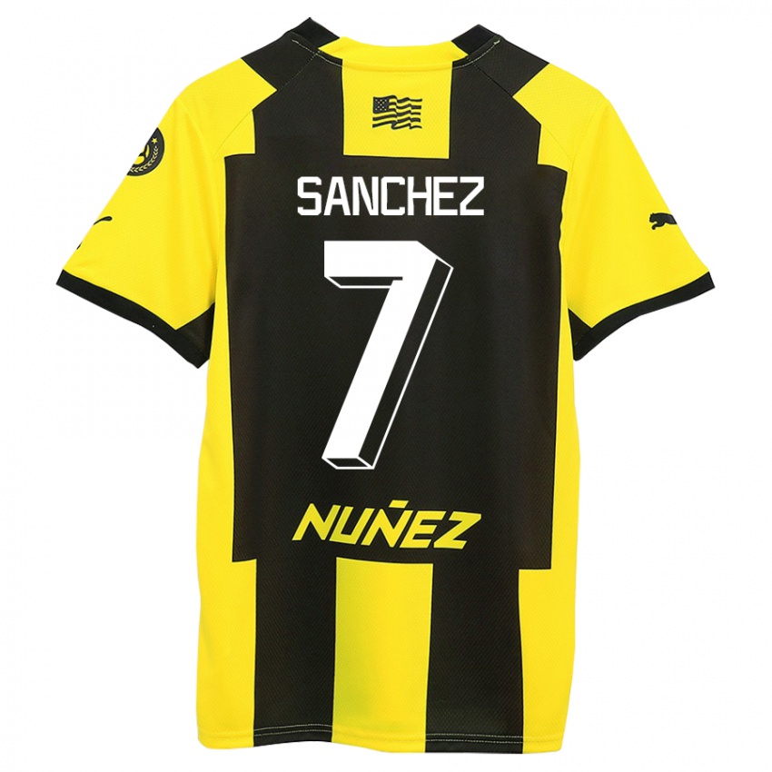 Heren Carlos Sánchez #7 Geel Zwart Thuisshirt Thuistenue 2023/24 T-Shirt
