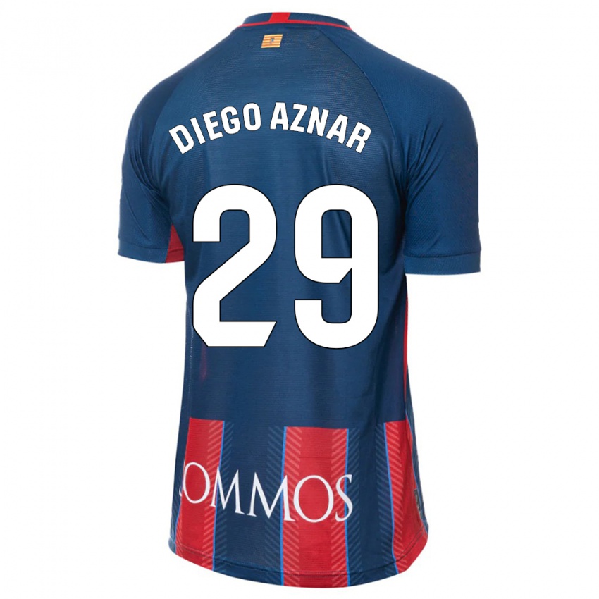 Heren Diego Aznar #29 Marine Thuisshirt Thuistenue 2023/24 T-Shirt