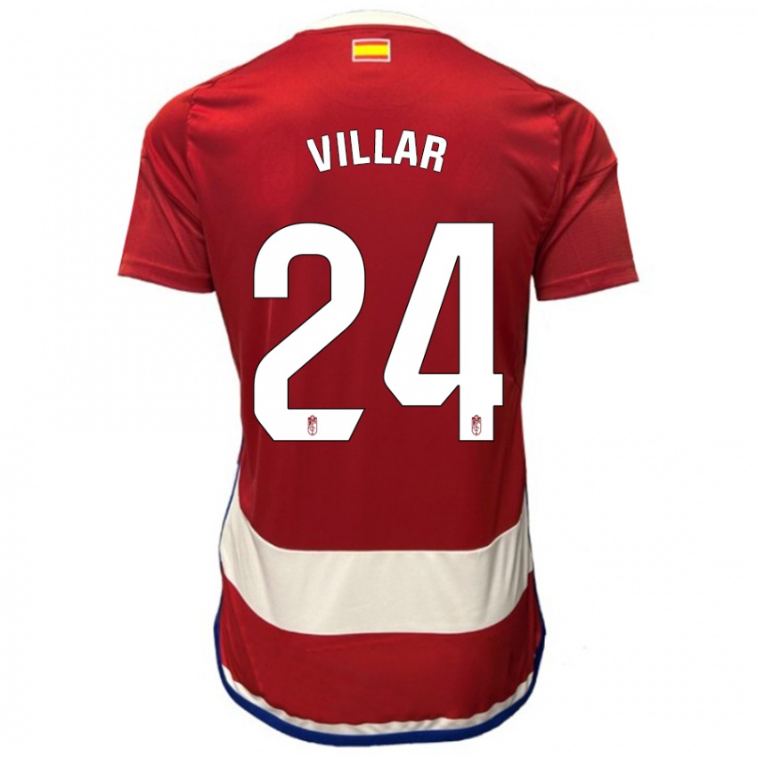 Heren Gonzalo Villar #24 Rood Thuisshirt Thuistenue 2023/24 T-Shirt