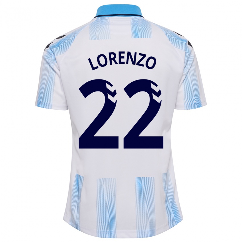 Heren Dani Lorenzo #22 Wit Blauw Thuisshirt Thuistenue 2023/24 T-Shirt