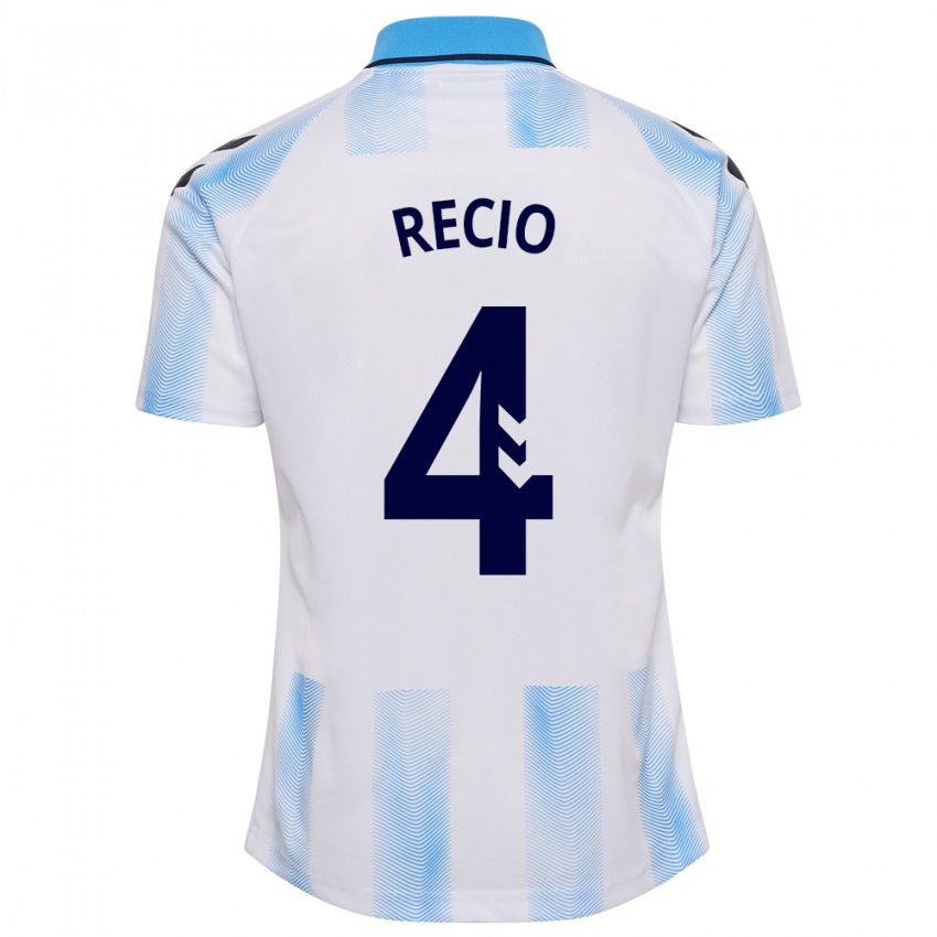 Heren Ángel Recio #4 Wit Blauw Thuisshirt Thuistenue 2023/24 T-Shirt