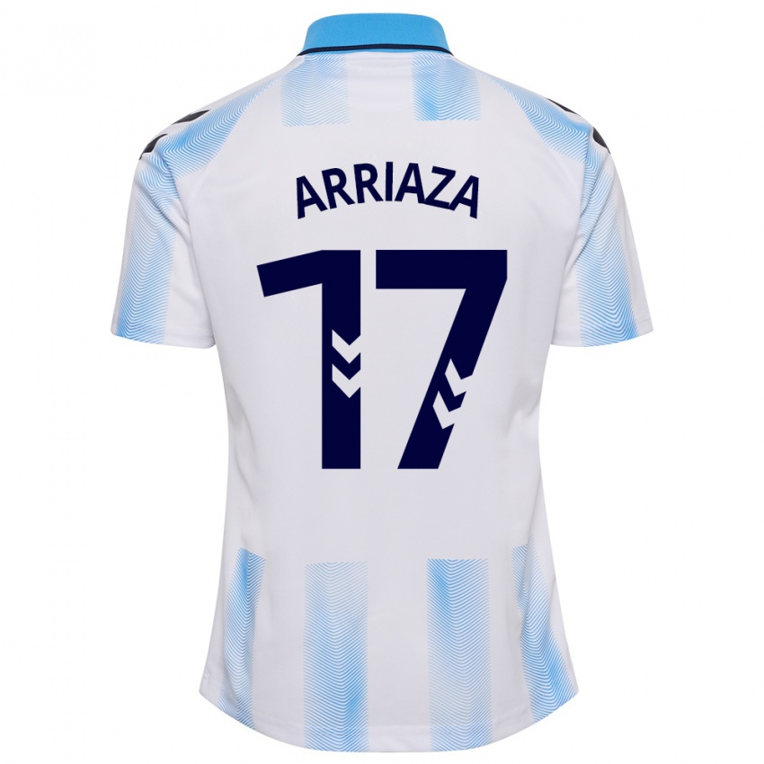 Heren Pablo Arriaza #17 Wit Blauw Thuisshirt Thuistenue 2023/24 T-Shirt