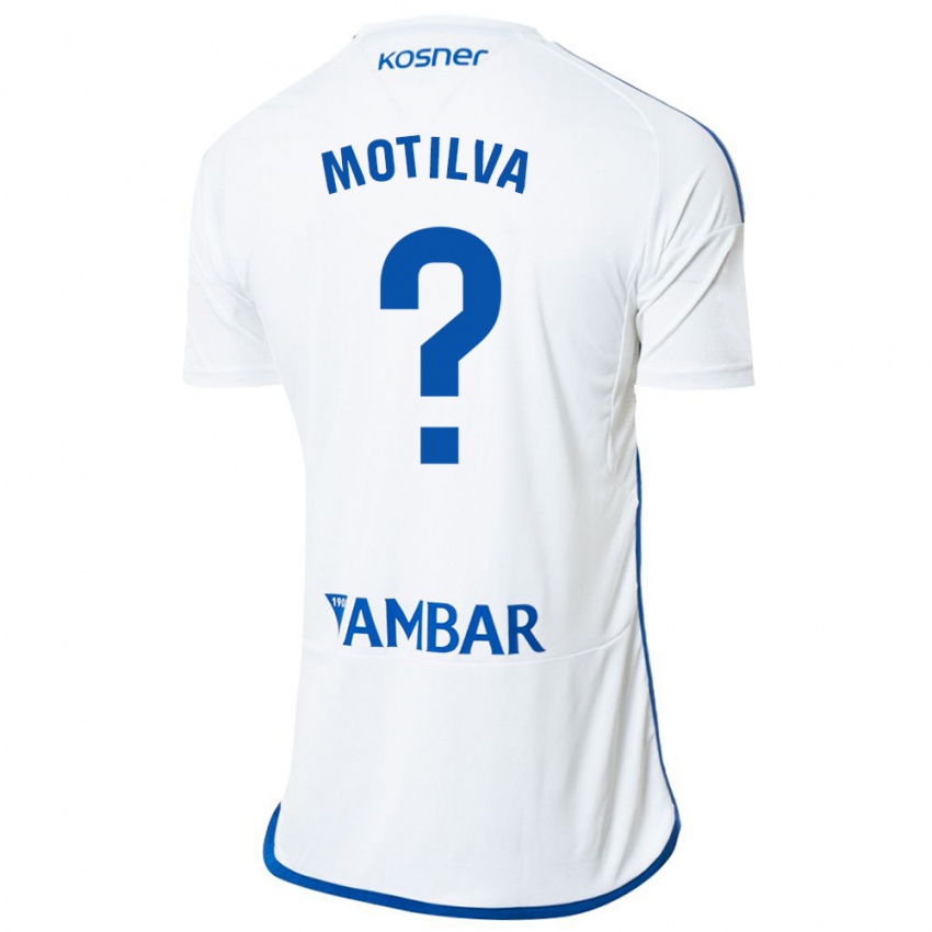 Heren Adrián Motilva #0 Wit Thuisshirt Thuistenue 2023/24 T-Shirt