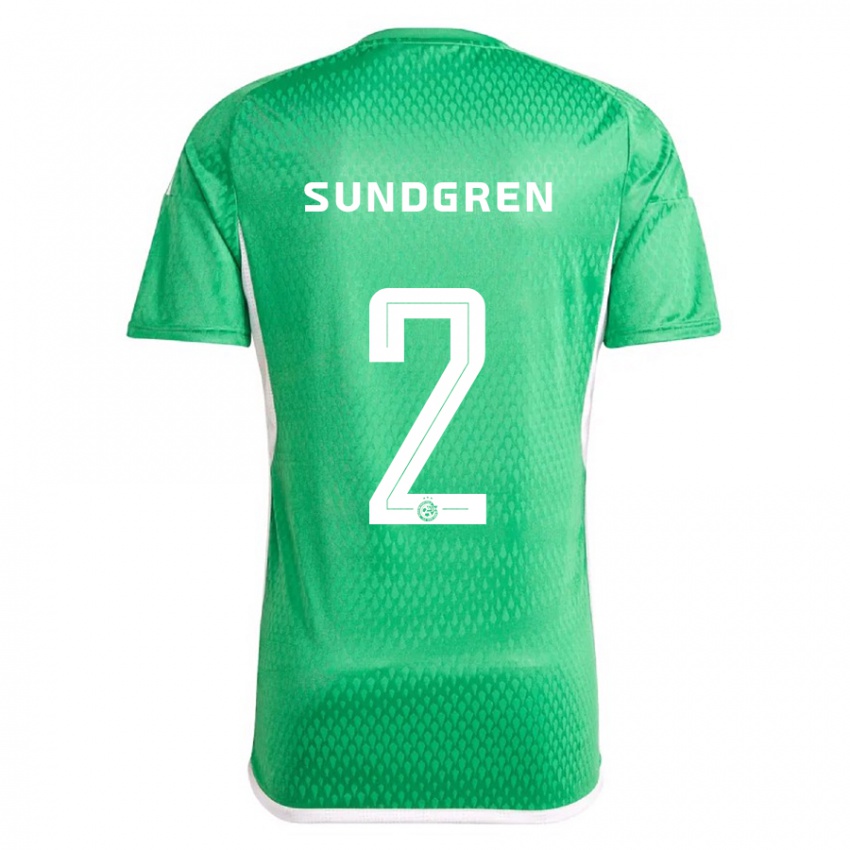 Heren Daniel Sundgren #2 Wit Blauw Thuisshirt Thuistenue 2023/24 T-Shirt