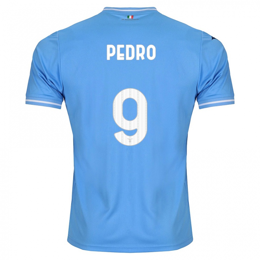 Heren Pedro #9 Blauw Thuisshirt Thuistenue 2023/24 T-Shirt