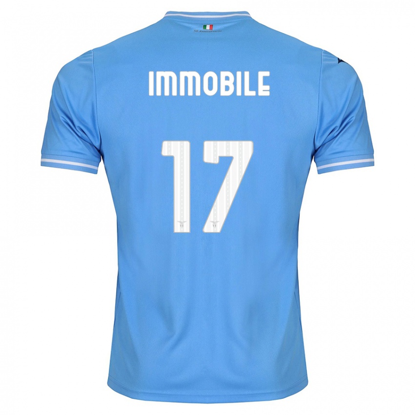 Heren Ciro Immobile #17 Blauw Thuisshirt Thuistenue 2023/24 T-Shirt