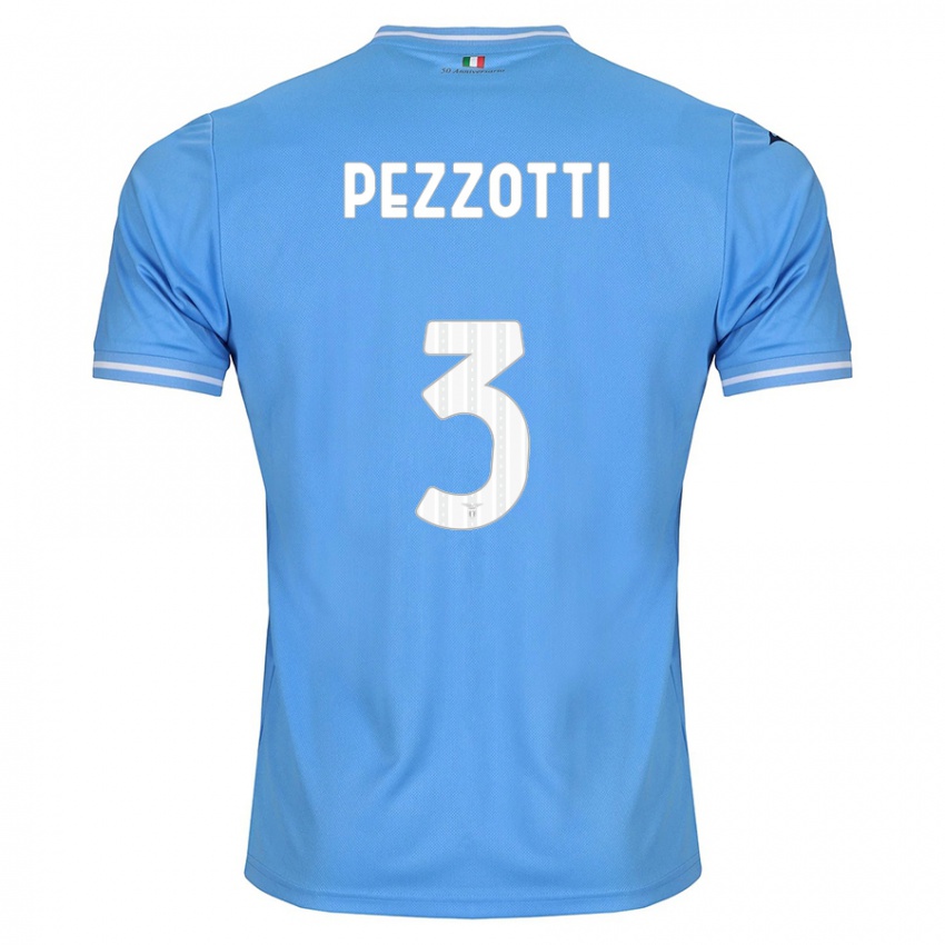 Heren Arianna Pezzotti #3 Blauw Thuisshirt Thuistenue 2023/24 T-Shirt