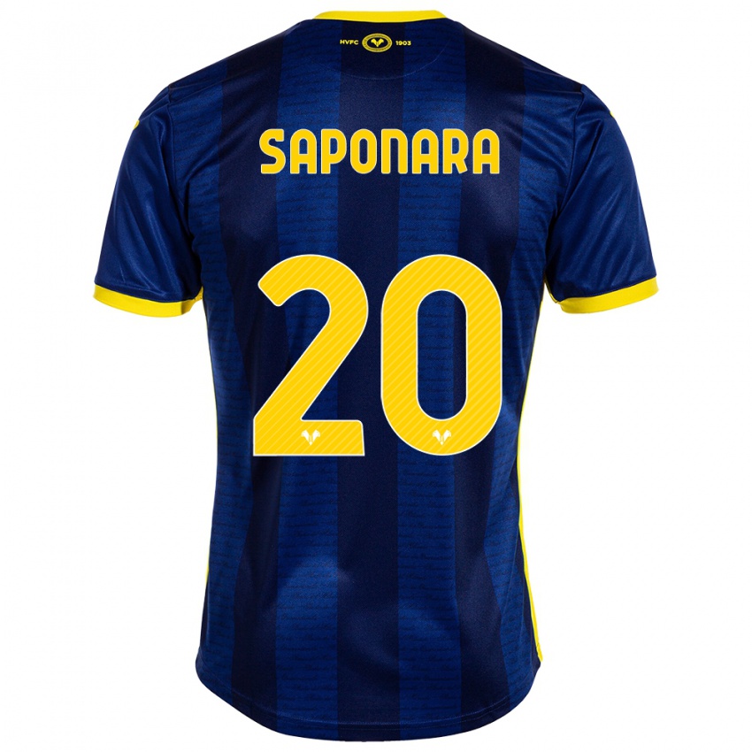 Heren Riccardo Saponara #20 Marine Thuisshirt Thuistenue 2023/24 T-Shirt