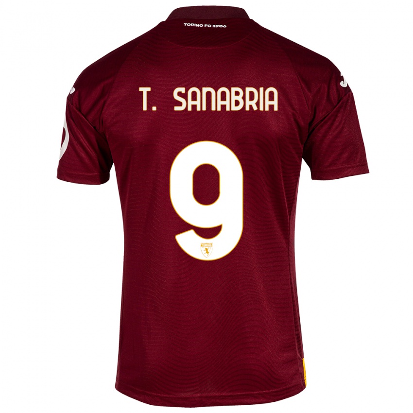 Heren Antonio Sanabria #9 Donkerrood Thuisshirt Thuistenue 2023/24 T-Shirt