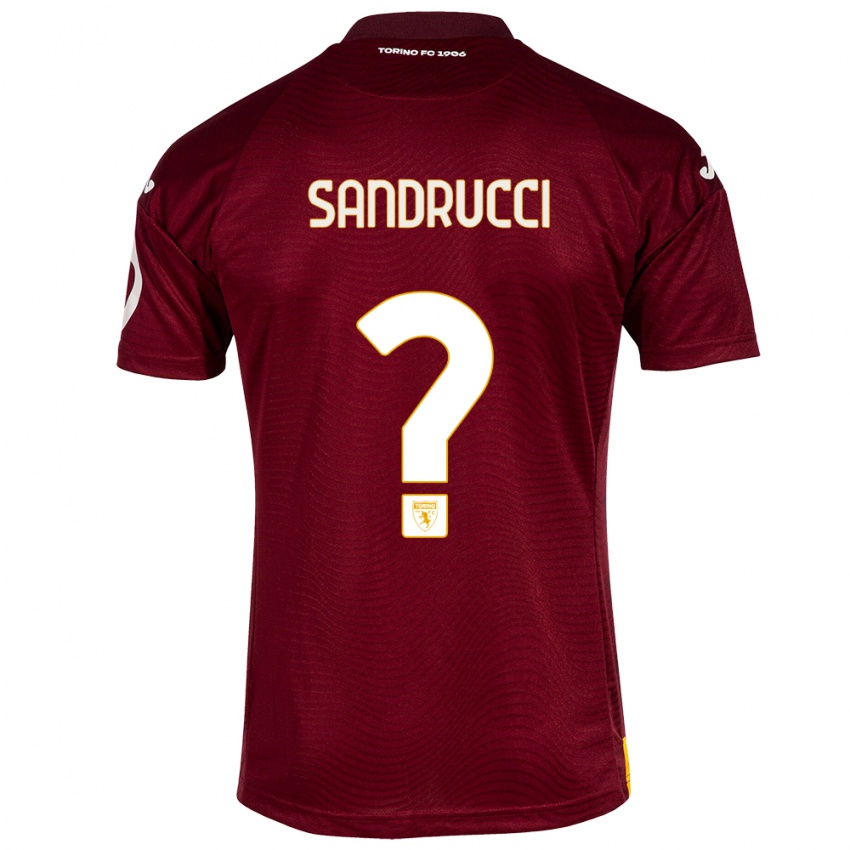 Heren Romeo Sandrucci #0 Donkerrood Thuisshirt Thuistenue 2023/24 T-Shirt