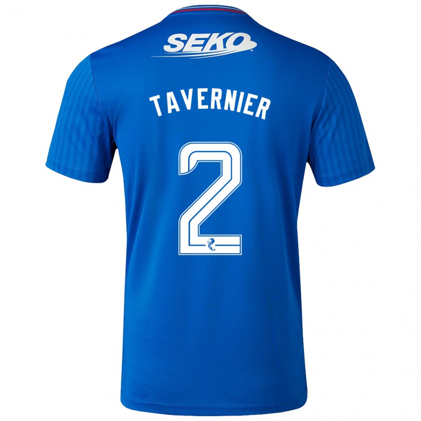 Heren James Tavernier #2 Blauw Thuisshirt Thuistenue 2023/24 T-Shirt