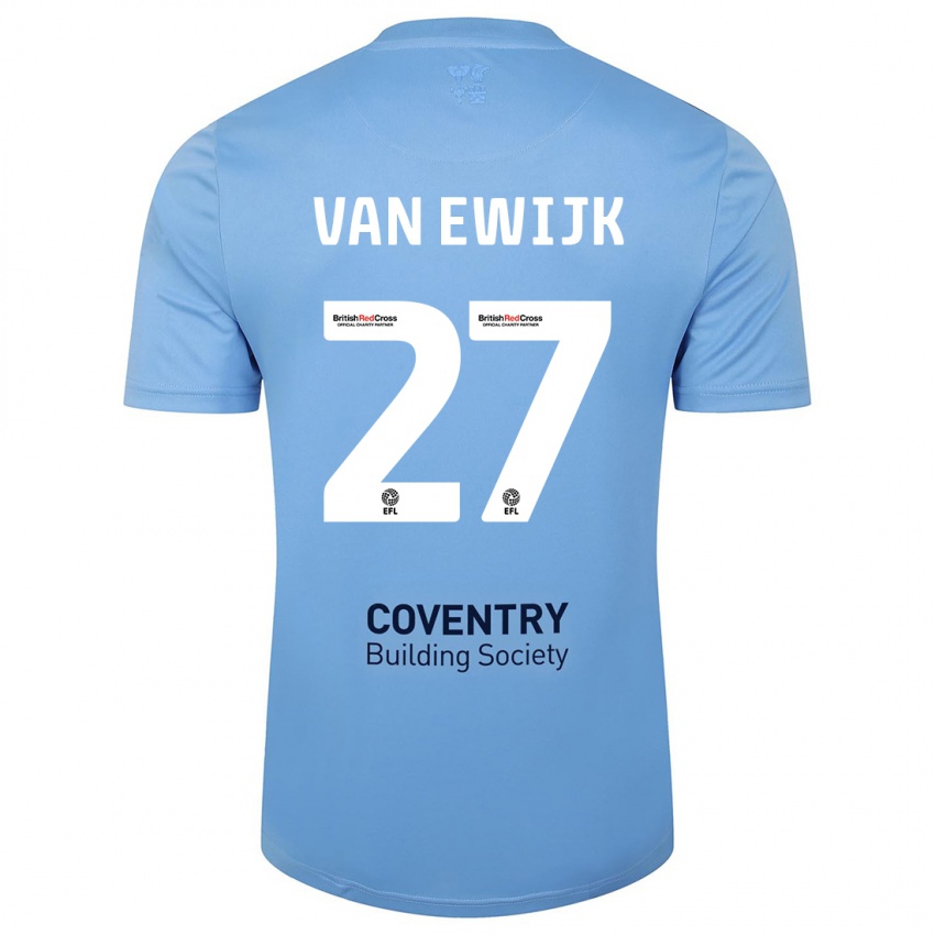 Heren Milan Van Ewijk #27 Hemelsblauw Thuisshirt Thuistenue 2023/24 T-Shirt