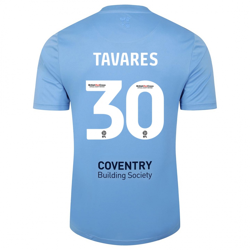 Heren Fábio Tavares #30 Hemelsblauw Thuisshirt Thuistenue 2023/24 T-Shirt