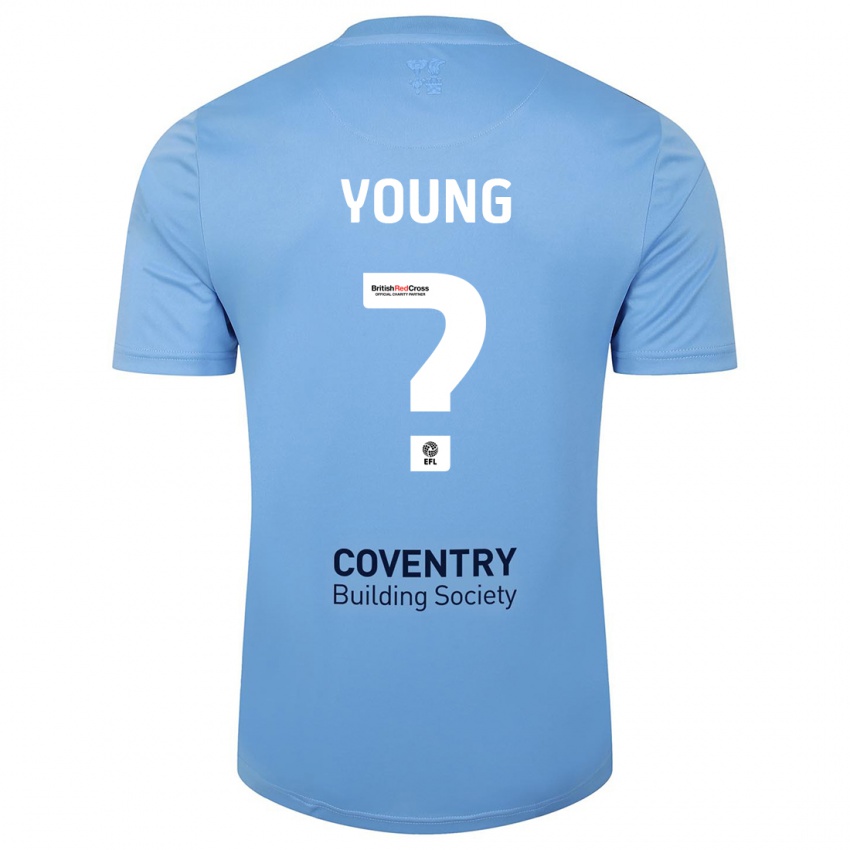 Heren Shay Young #0 Hemelsblauw Thuisshirt Thuistenue 2023/24 T-Shirt