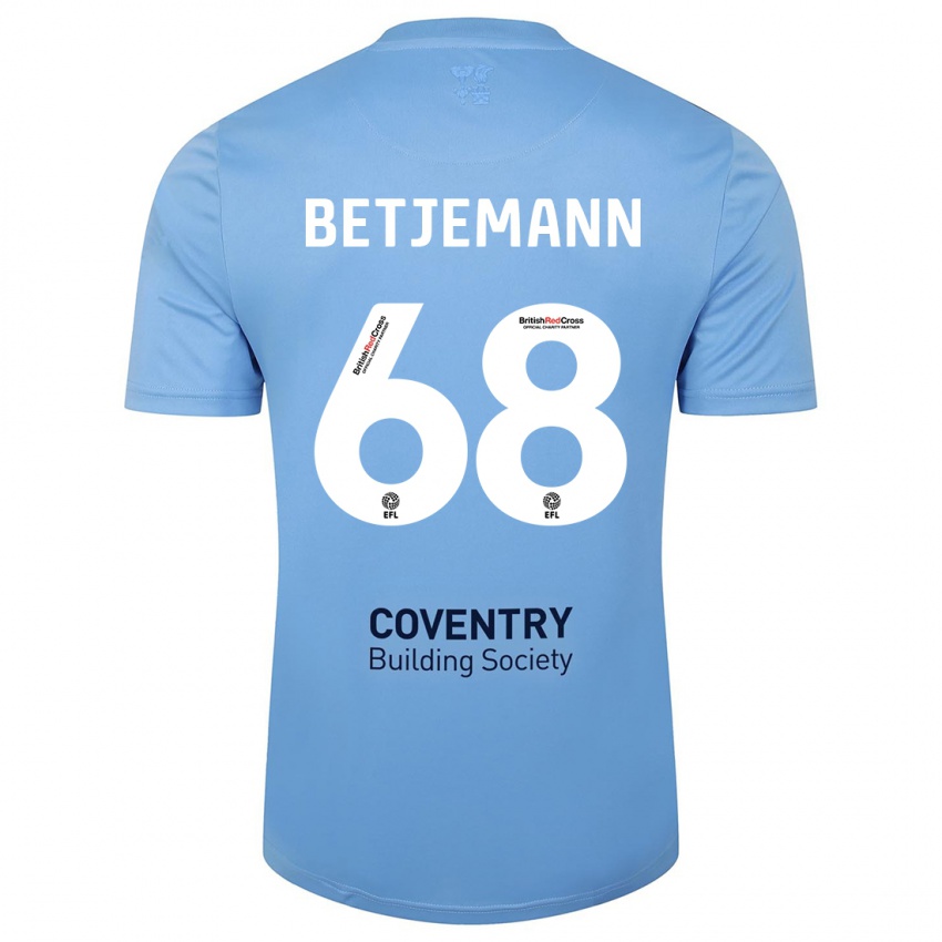 Heren Elliot Betjemann #68 Hemelsblauw Thuisshirt Thuistenue 2023/24 T-Shirt